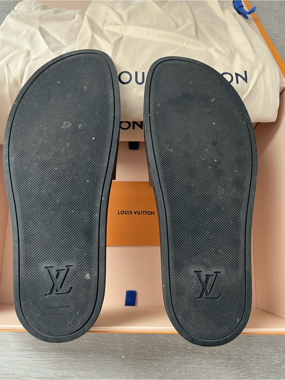 Louis Vuitton men’s black shoes slides - Picture 5 of 5